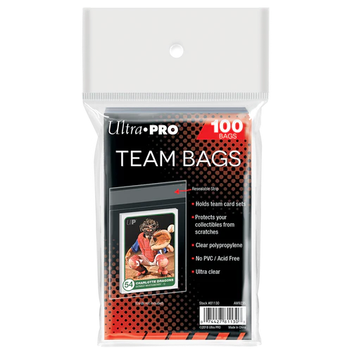 Ultra Pro Team Bags Resealable Sleeves (100ct)